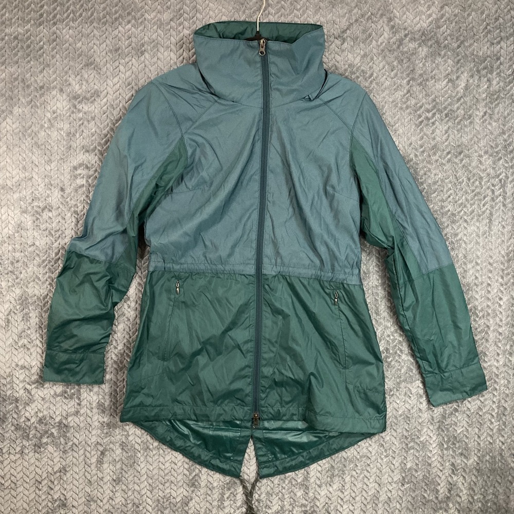 Columbia Windbreaker Jacket Women Small Blue Two Tone Full Zip Lightweight